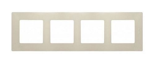Рамка 4 поста Legrand ETIKA, слоновая кость