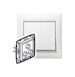 Розетка 3RCA Legrand VALENA, белый