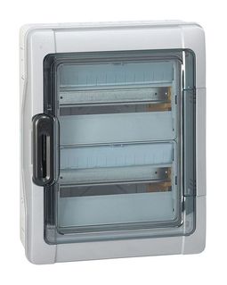 Распределительный шкаф Plexo³, 12 мод., IP65, навесной, пластик, дверь, с клеммами