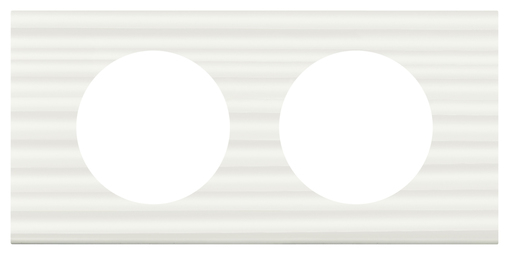 Рамка 2 поста CELIANE, corian белый рельеф