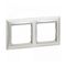 Рамка 2 поста Legrand VALENA DIY, горизонтальная, алюминий